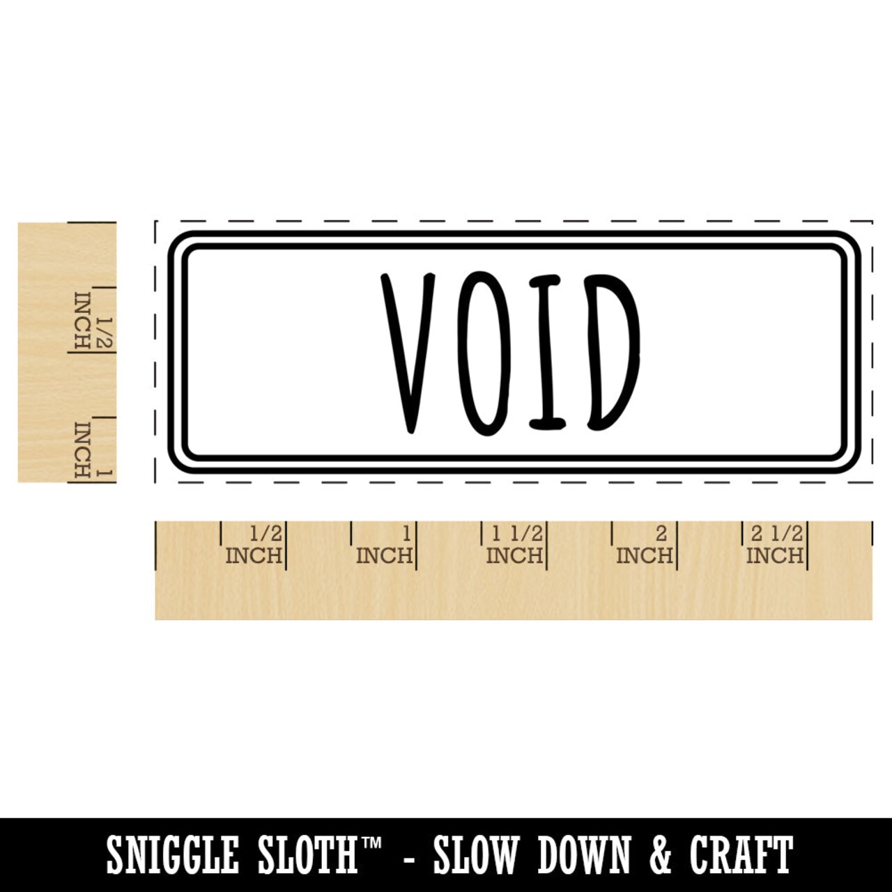 Void Double Line Border Self-Inking Rubber Stamp Ink Stamper for Business Office